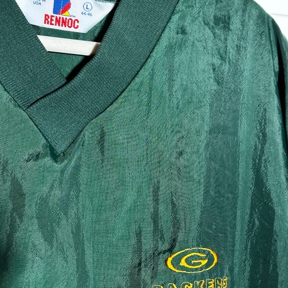 VINTAGE Green Bay Packers Windbreaker Men's Large - Picture 2 of 3
